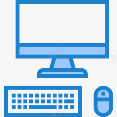 电脑办公用品6蓝色图标图标