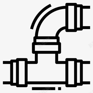 管道结构114线性图标图标