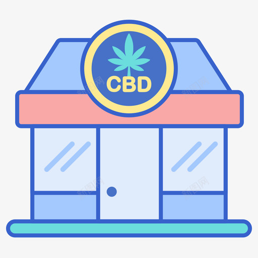 Cbd店Cbd油2线颜色图标svg_新图网 https://ixintu.com Cbd店 Cbd油2 线颜色