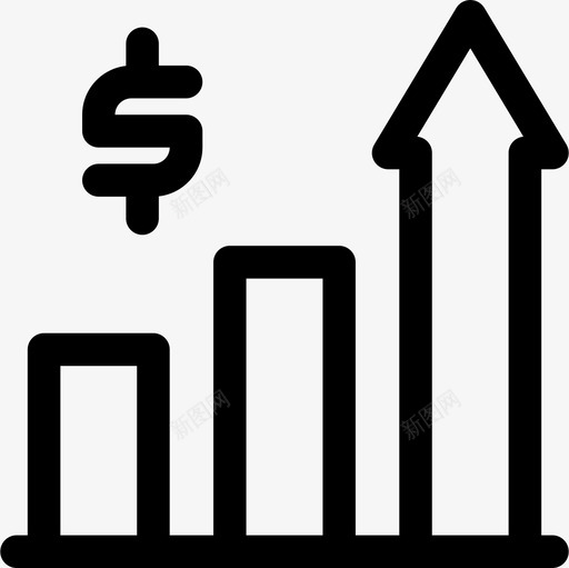 Arrow投资51直线型图标svg_新图网 https://ixintu.com Arrow 投资 直线 线型