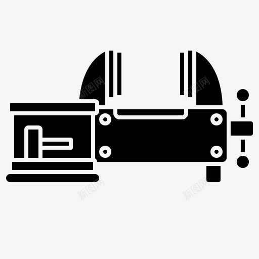 夹具工作台工厂图标svg_新图网 https://ixintu.com 台钳 夹具 工业 工作台 工厂 建筑工具2字形