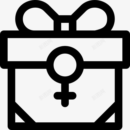 礼盒女权主义19直系图标svg_新图网 https://ixintu.com 女权主义 直系 礼盒