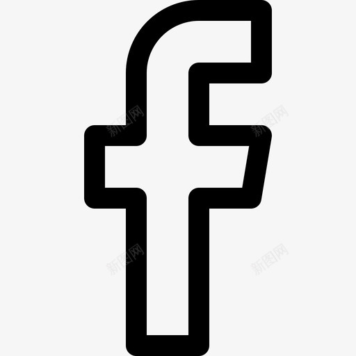 Facebook社交媒体109线性图标svg_新图网 https://ixintu.com Facebook 媒体 社交 线性