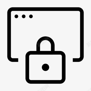 页面锁浏览器隐私图标图标