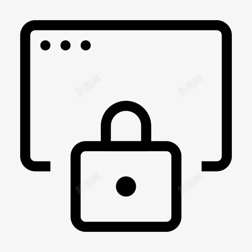 页面锁浏览器隐私图标svg_新图网 https://ixintu.com 安全 浏览器 隐私 页面锁