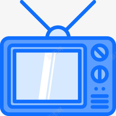电视旧设备3蓝色图标图标