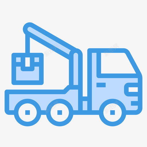送货车物流和送货12蓝色图标svg_新图网 https://ixintu.com 物流 蓝色 货车 送货