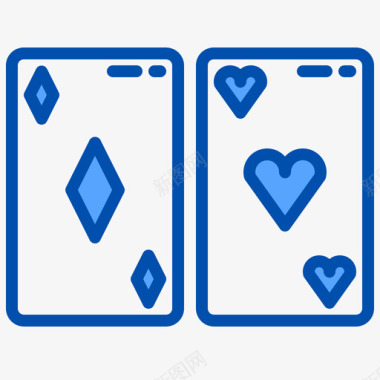 扑克游戏24蓝色图标图标