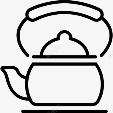 水壶煮沸咖啡壶图标图标