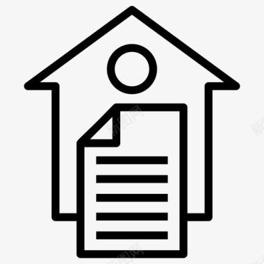 房屋租赁协议房屋合同租赁文件图标图标