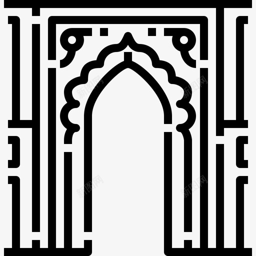 弧线建筑文化图标svg_新图网 https://ixintu.com 元素 印度 建筑 弧线 文化 纪念碑