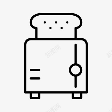 烤面包机烹饪食物图标图标