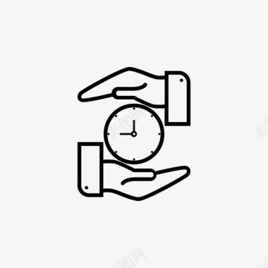 时间管理器时钟投资图标图标