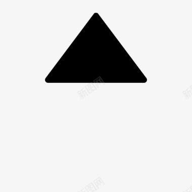 无中心上指三角形箭头控制柄图标图标