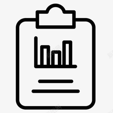 剪贴板数据科学2线性图标图标