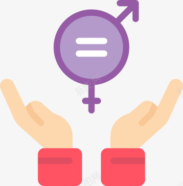 平等女权主义25平淡图标图标