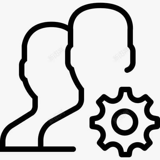 用户设置化身齿轮图标svg_新图网 https://ixintu.com 化身 用户 用户设置 配置 齿轮