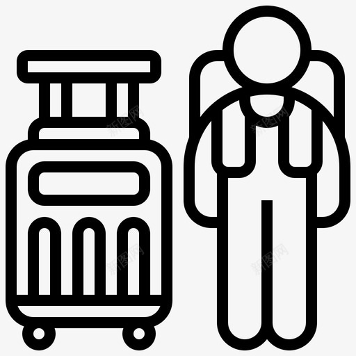 行李物品旅游图标svg_新图网 https://ixintu.com 旅游 物品 行李 酒店服务热线1