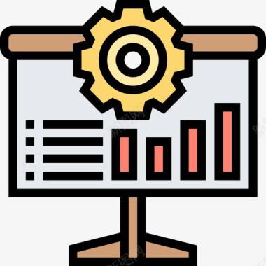 条形图公司结构线颜色图标图标