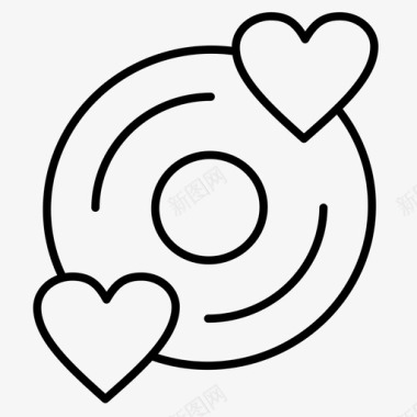 cd光盘爱情图标图标