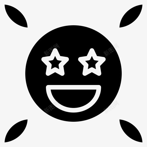 兴奋表情表情符号图标svg_新图网 https://ixintu.com 兴奋 微笑 感觉 符号 表情