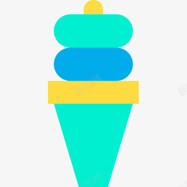 冰淇淋夏季66平淡图标图标