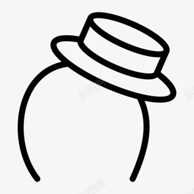 帽子头带服装派对拉稀图标图标