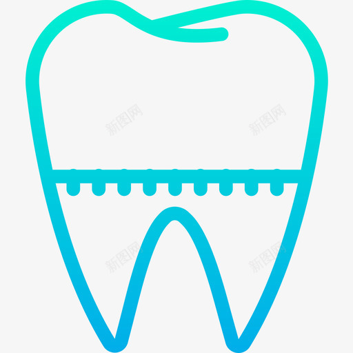 牙冠牙15梯度图标svg_新图网 https://ixintu.com 梯度 牙冠