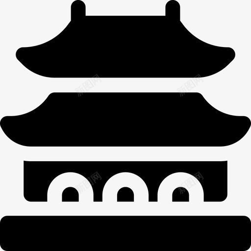 紫禁城中国30已满图标svg_新图网 https://ixintu.com 中国 已满 紫禁城