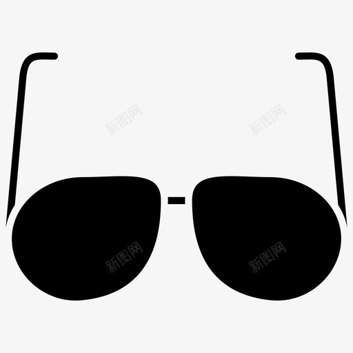 眼镜太阳镜夏日黑图标svg_新图网 https://ixintu.com 夏日黑图标 太阳镜 眼镜