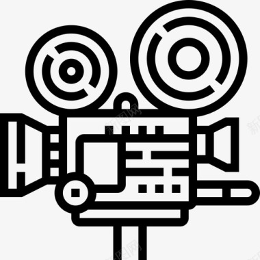 电影摄影机视频制作11线性图标图标