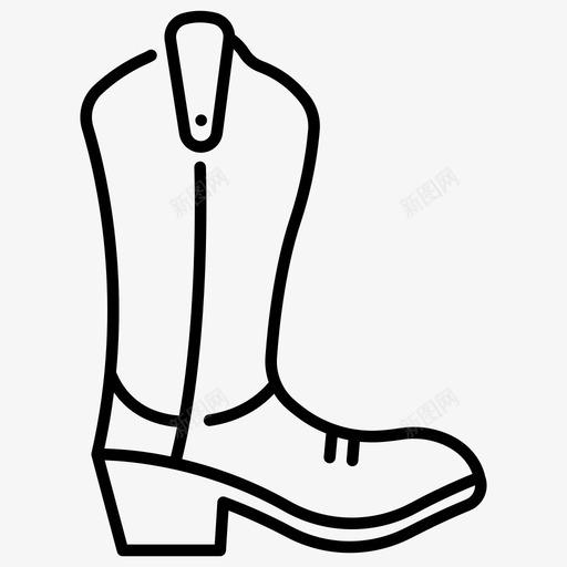 靴子牛仔皮革图标svg_新图网 https://ixintu.com 传统 牛仔 皮革 衣服 西式 靴子