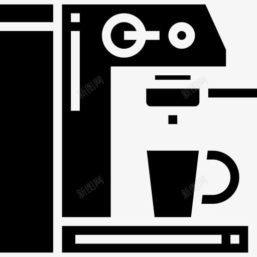 咖啡机办公用品2台灌装图标svg_新图网 https://ixintu.com 办公用品2台 咖啡机 灌装