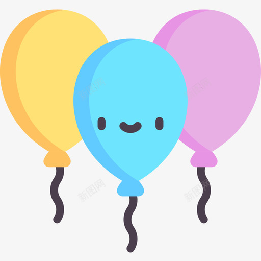 气球幸福9号扁平图标svg_新图网 https://ixintu.com 9号 幸福 扁平 气球
