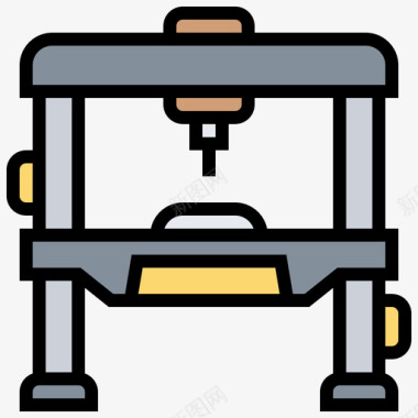 机械工业过程23线性颜色图标图标