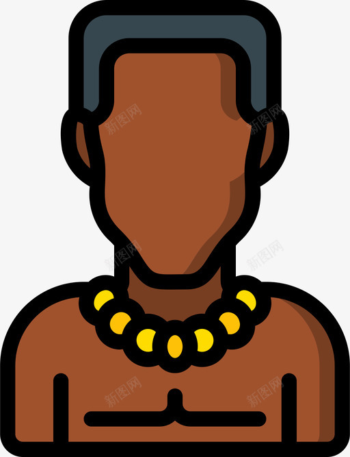 非洲人刻板印象1线性颜色图标svg_新图网 https://ixintu.com 刻板 印象 线性 非洲人 颜色