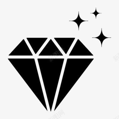 钻石宝石有光泽图标图标