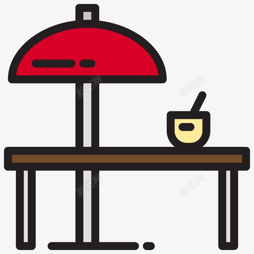 野餐桌烧烤33线性颜色图标svg_新图网 https://ixintu.com 烧烤 线性 野餐 颜色 餐桌