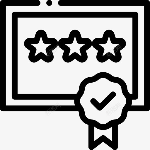 证书评级和验证8线性图标svg_新图网 https://ixintu.com 线性 证书 评级 验证