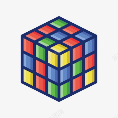 RubiksCube教育娱乐1线性颜色图标图标