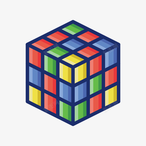 RubiksCube教育娱乐1线性颜色图标svg_新图网 https://ixintu.com Cube Rubiks 娱乐 教育 线性 颜色