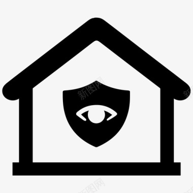 家庭安全卫士图标房子保护图标
