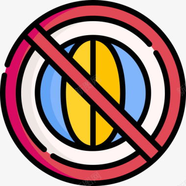 没有球游泳池规则7线颜色图标图标