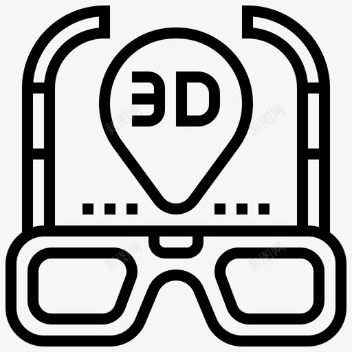 3d眼镜音乐和多媒体8线性图标svg_新图网 https://ixintu.com 3d 多媒体 眼镜 线性 音乐