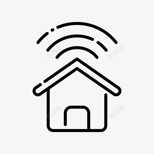 Wifi无线和互联网线性图标svg_新图网 https://ixintu.com Wifi 互联网 无线 线性
