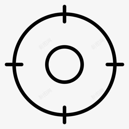 圆圈瞄准十字准线图标svg_新图网 https://ixintu.com 位置 军事 准线 十字 圆圈 目标 瞄准