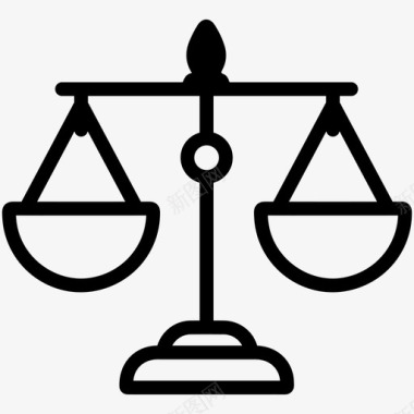 规模平衡法庭图标图标