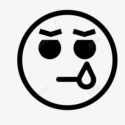 表情符号哭泣悲伤图标svg_新图网 https://ixintu.com 哭泣 字形 微笑 悲伤 符号 表情