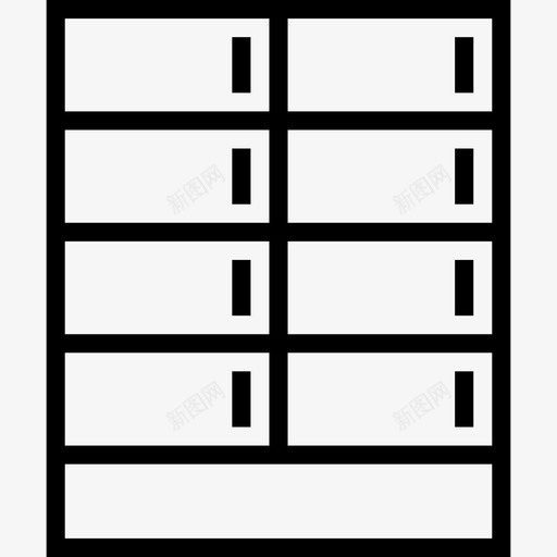 橱柜办公室供应商线性图标svg_新图网 https://ixintu.com 办公室供应商 橱柜 线性