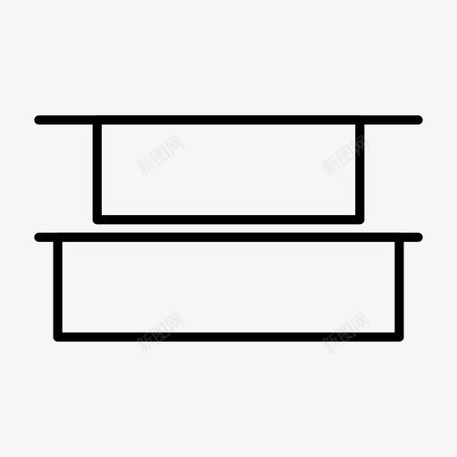 垂直分布顶部对齐图标svg_新图网 https://ixintu.com 垂直分布顶部 对象 对齐 对齐对象 形状 设计